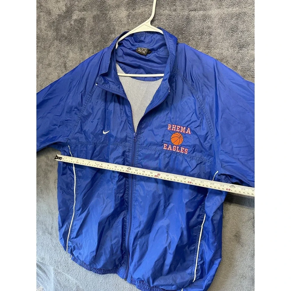 Vintage Nike Windbreaker Men's XL Jacket Track Zip Lightweight Swoosh Blue Rhema